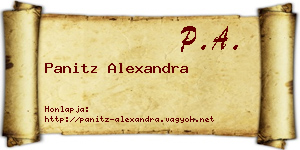 Panitz Alexandra névjegykártya